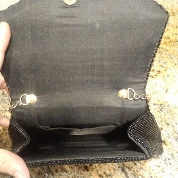 MCM Black Beaded Wristlet / Crossbody Small Cute Purse Bag - Picture 12 of 15